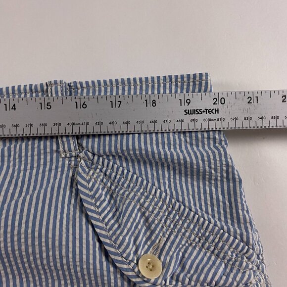Vintage Polo Ralph Lauren Seersucker Cargo Shorts Men's 38 Buckle Back 7 Pocket - Picture 12 of 16